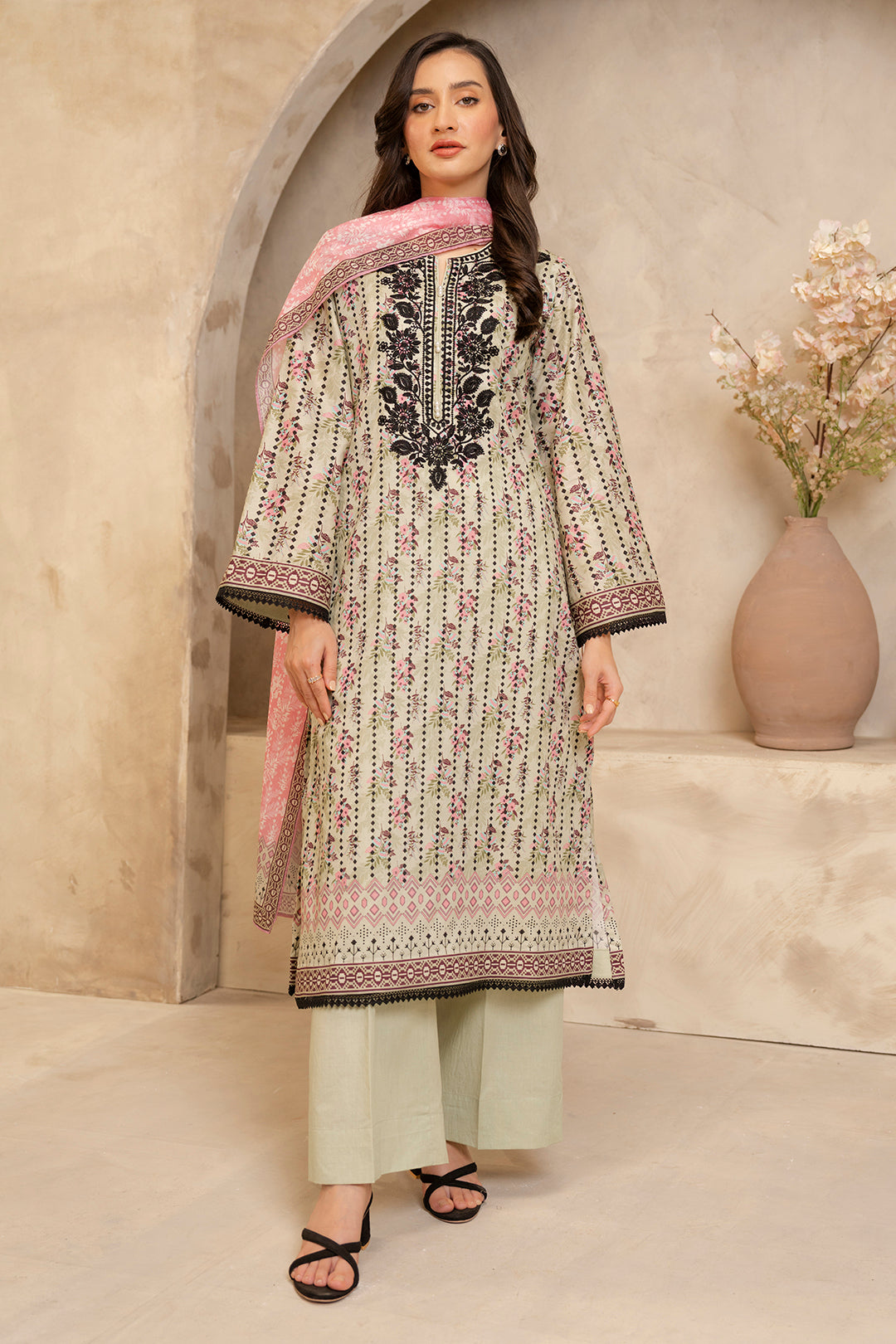 Zellbury | Unstitched 2 Piece Lawn | Embroidered Shirt Dupatta - 0103 -  Zellbury Women Essential Unstitched - Original Designer Dress - House of Maryam