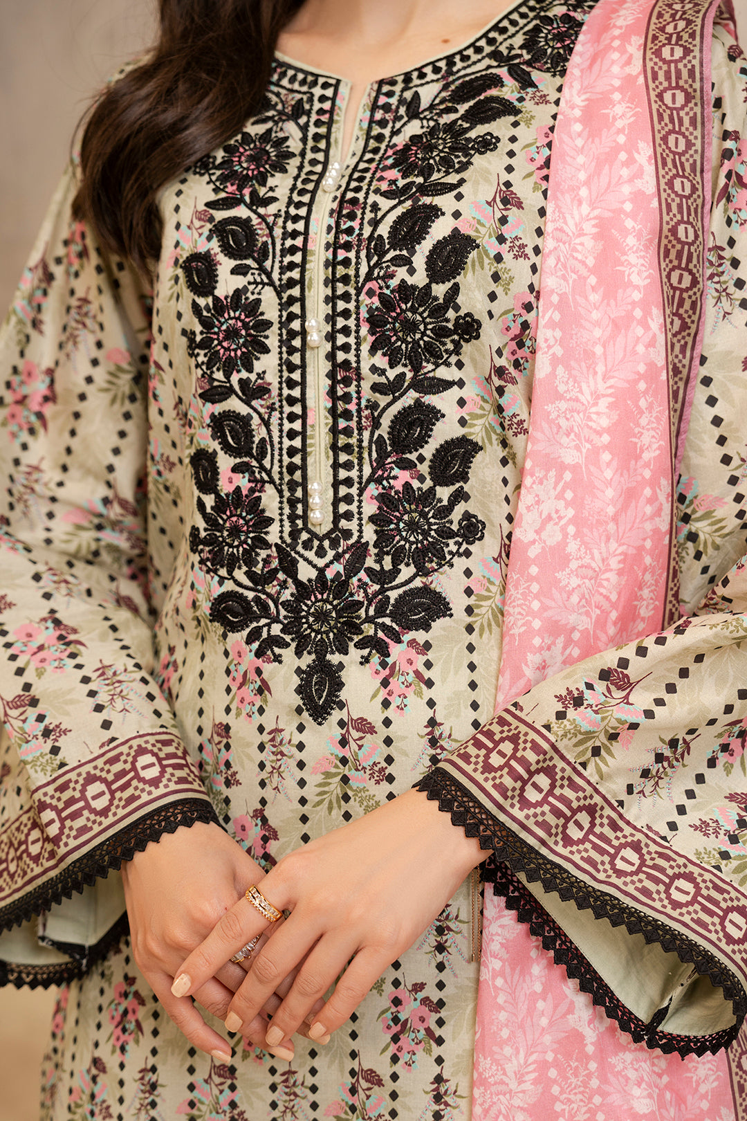 Zellbury | Unstitched 2 Piece Lawn | Embroidered Shirt Dupatta - 0103 -  Zellbury Women Essential Unstitched - Original Designer Dress - House of Maryam