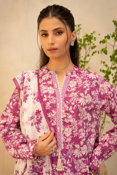 Zellbury | Unstitched 2 Piece Lawn | Shirt Dupatta - 0005 -  Zellbury Women Essential Unstitched - Original Designer Dress - House of Maryam