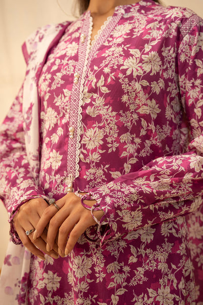 Zellbury | Unstitched 2 Piece Lawn | Shirt Dupatta - 0005 -  Zellbury Women Essential Unstitched - Original Designer Dress - House of Maryam