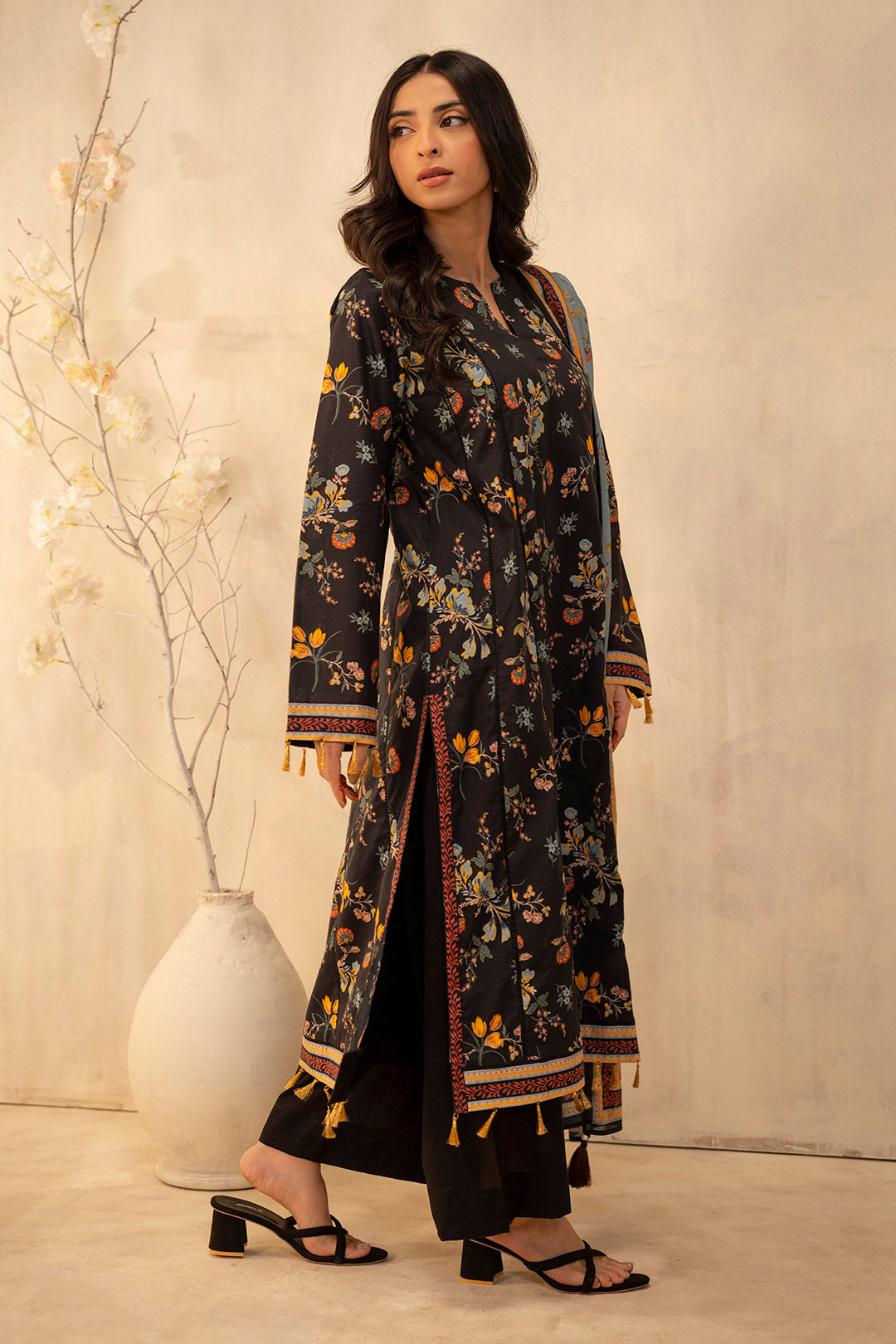 Zellbury | Unstitched 2 Piece Lawn | Shirt Dupatta - 0007