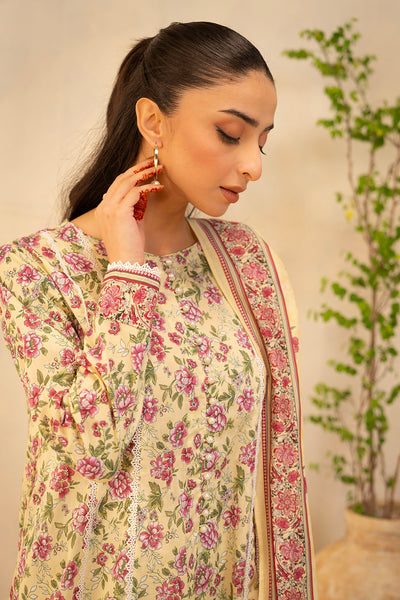 Zellbury | Unstitched 2 Piece Lawn | Shirt Dupatta - 0009 -  Zellbury Women Essential Unstitched - Original Designer Dress - House of Maryam