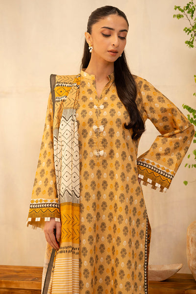 Zellbury | Unstitched 2 Piece Lawn | Shirt Dupatta - 0010 -  Zellbury Women Essential Unstitched - Original Designer Dress - House of Maryam
