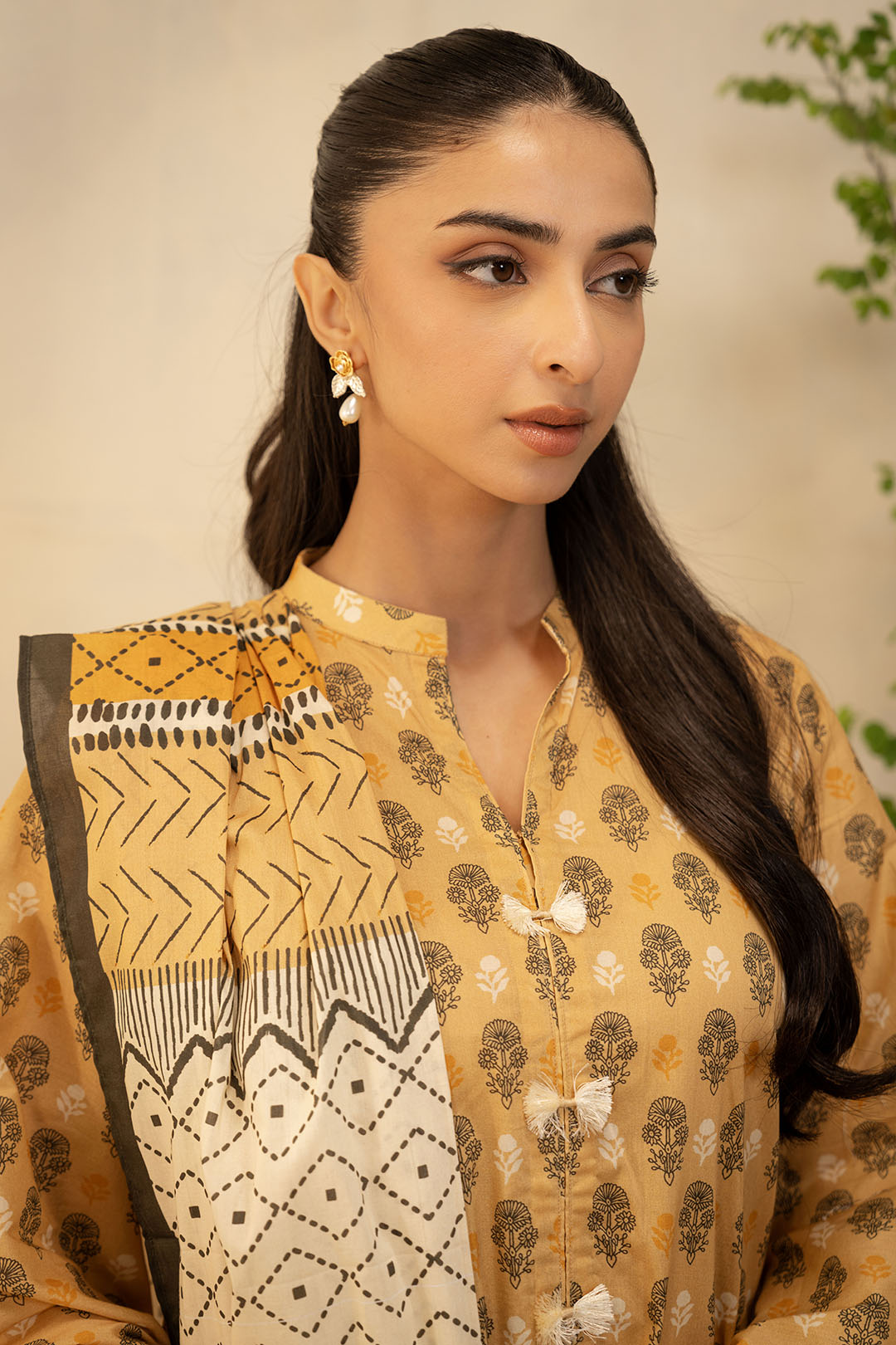 Zellbury | Unstitched 2 Piece Lawn | Shirt Dupatta - 0010 -  Zellbury Women Essential Unstitched - Original Designer Dress - House of Maryam