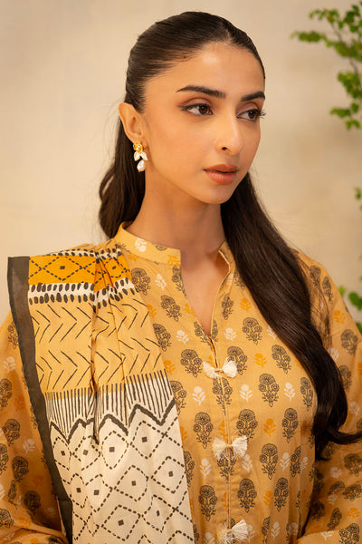 Zellbury | Unstitched 2 Piece Lawn | Shirt Dupatta - 0010 -  Zellbury Women Essential Unstitched - Original Designer Dress - House of Maryam