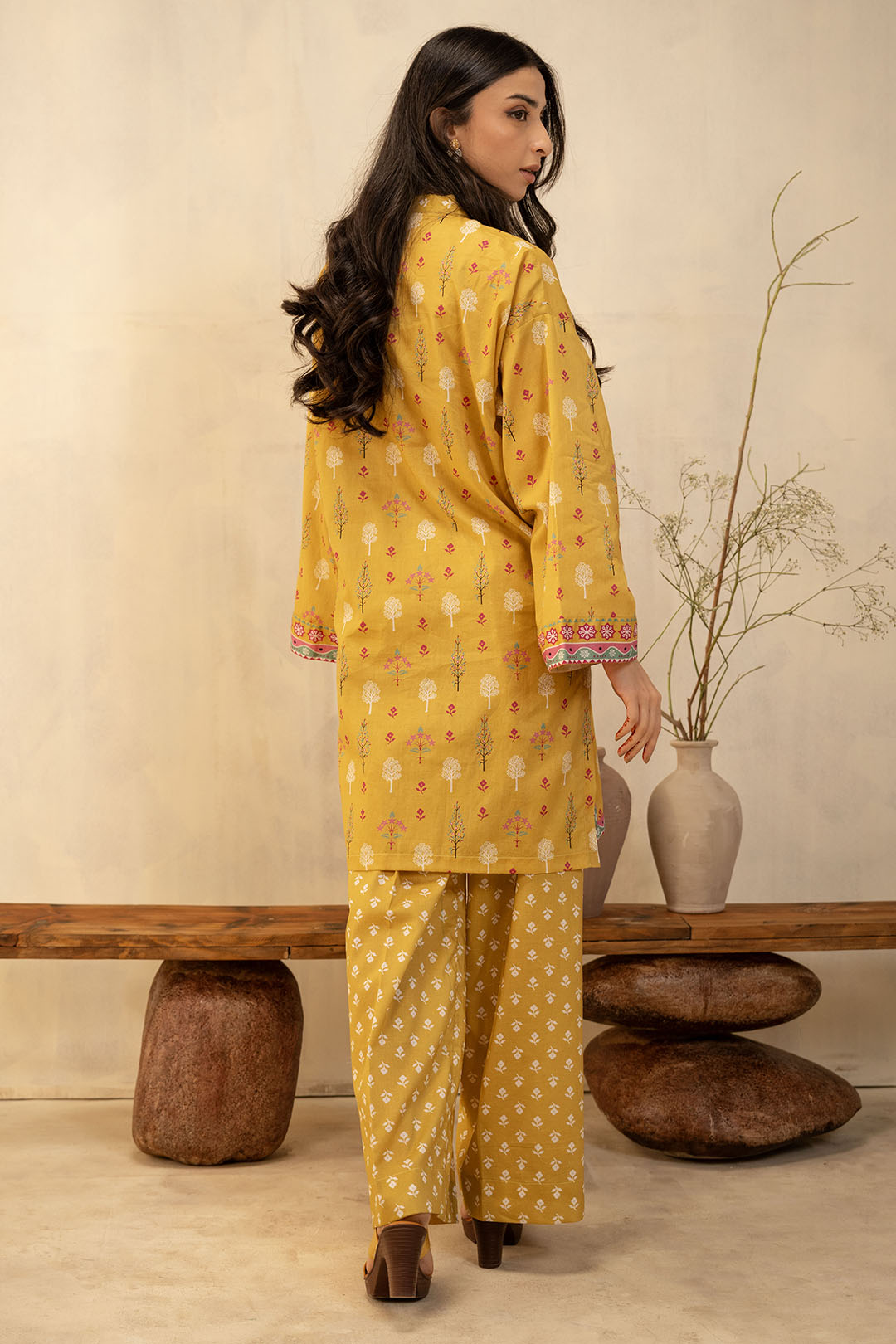 Zellbury | Unstitched 2 Piece Lawn | Shirt Shalwar - 0019 -  Zellbury Women Essential Unstitched - Original Designer Dress - House of Maryam