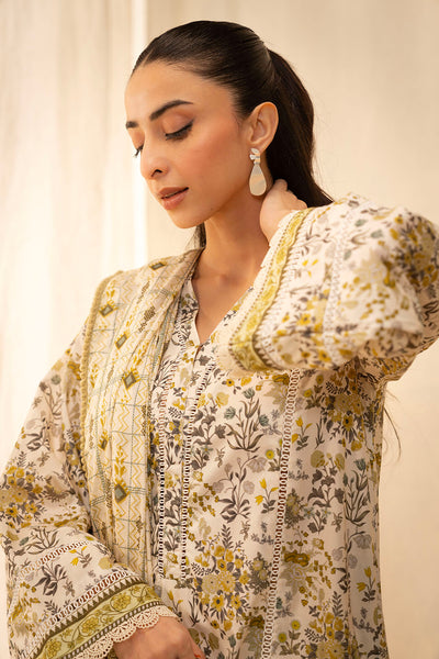 Zellbury | Unstitched 2 Piece Lawn | Shirt Dupatta - 0085 -  Zellbury Women Essential Unstitched - Original Designer Dress - House of Maryam