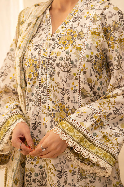 Zellbury | Unstitched 2 Piece Lawn | Shirt Dupatta - 0085 -  Zellbury Women Essential Unstitched - Original Designer Dress - House of Maryam