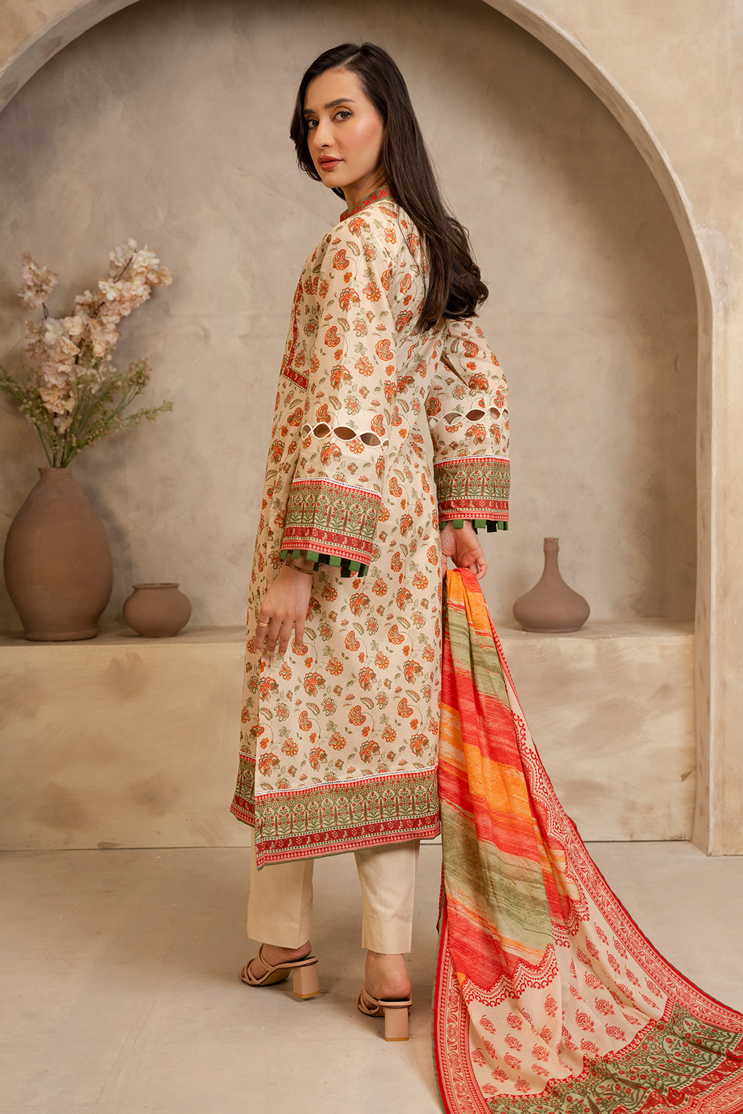 Zellbury | Unstitched 2 Piece Lawn | Shirt Dupatta - 0086 -  Zellbury Women Essential Unstitched - Original Designer Dress - House of Maryam