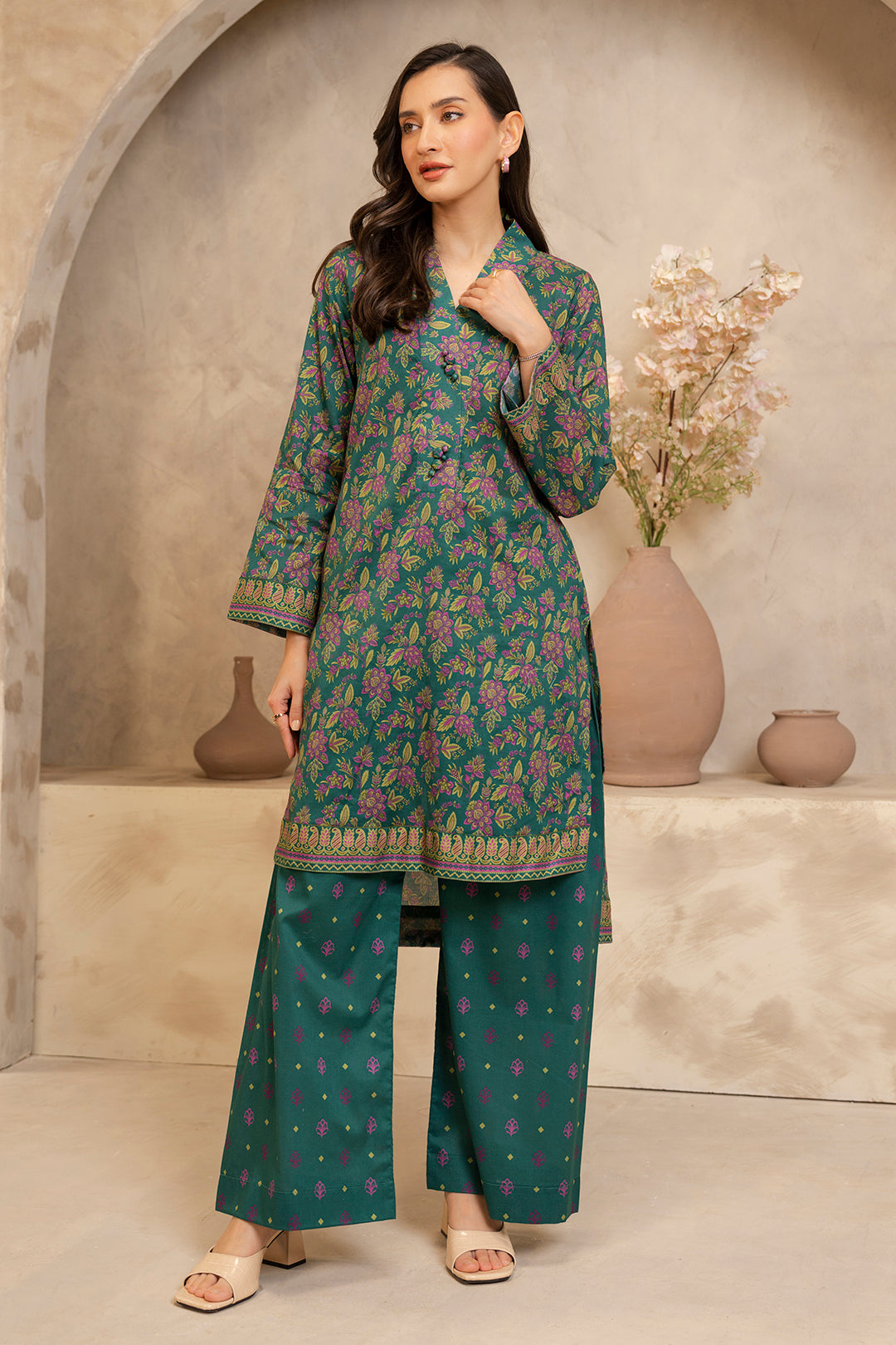 Zellbury | Unstitched 2 Piece Lawn | Shirt Shalwar - 0091 -  Zellbury Women Essential Unstitched - Original Designer Dress - House of Maryam