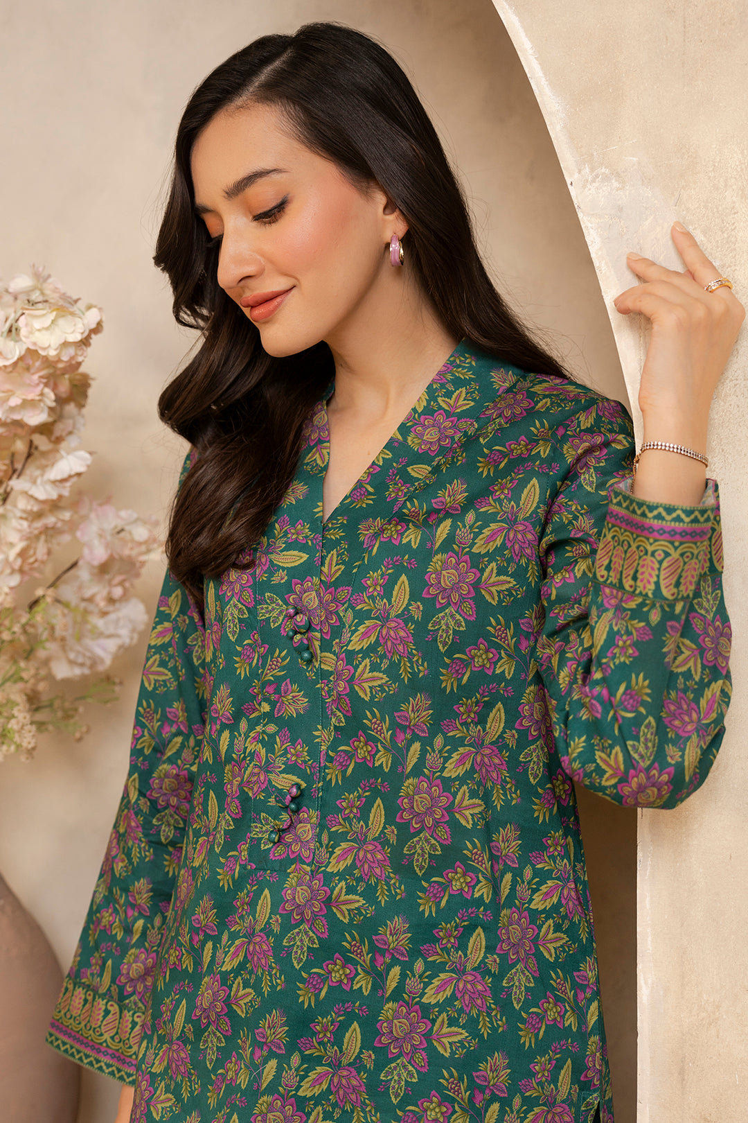 Zellbury | Unstitched 2 Piece Lawn | Shirt Shalwar - 0091 -  Zellbury Women Essential Unstitched - Original Designer Dress - House of Maryam