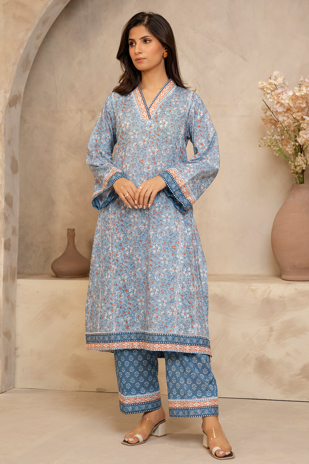 Zellbury | Unstitched 2 Piece Lawn | Shirt Shalwar - 0092 -  Zellbury Women Essential Unstitched - Original Designer Dress - House of Maryam