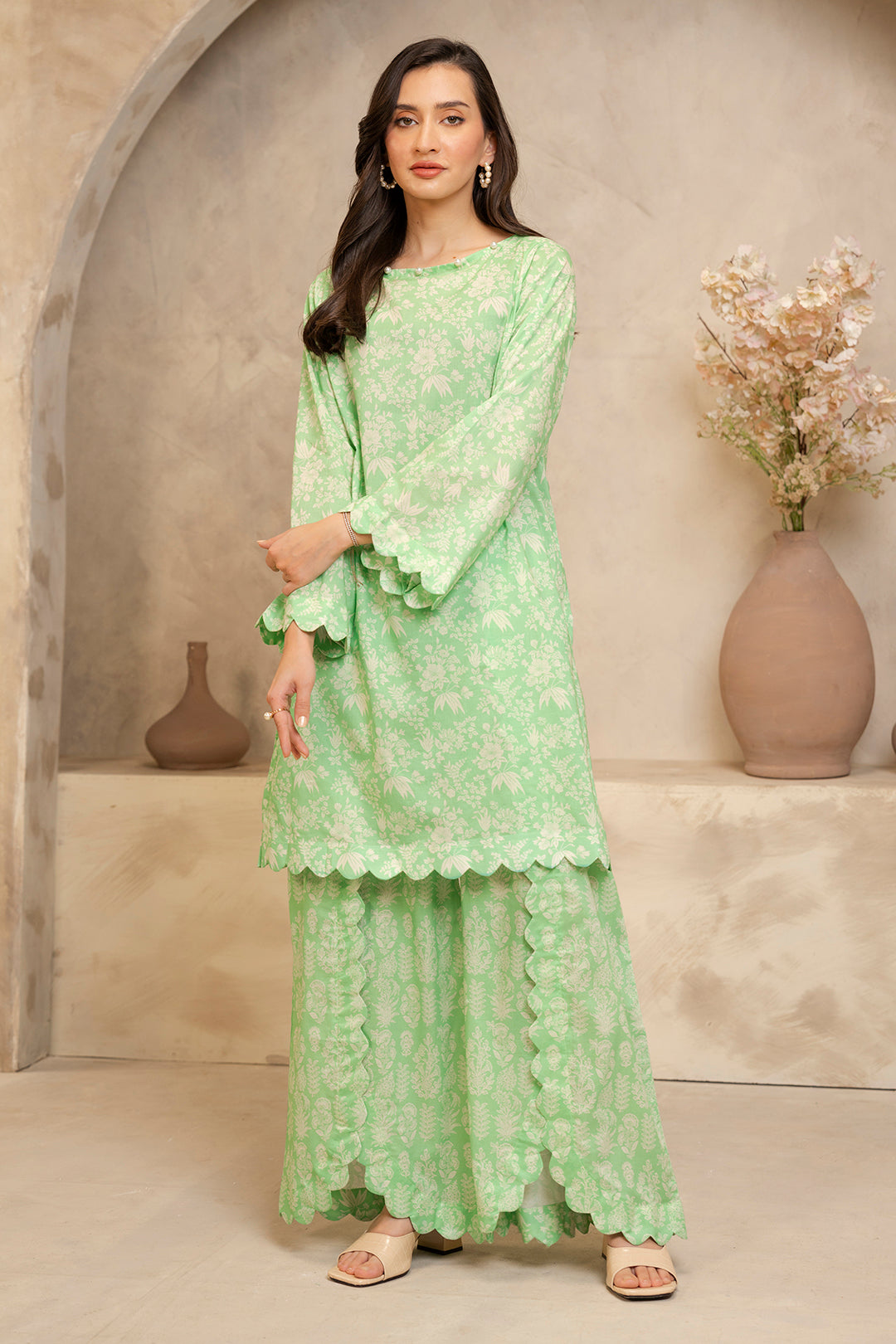 Zellbury | Unstitched 2 Piece Lawn | Shirt Shalwar - 0093 -  Zellbury Women Essential Unstitched - Original Designer Dress - House of Maryam