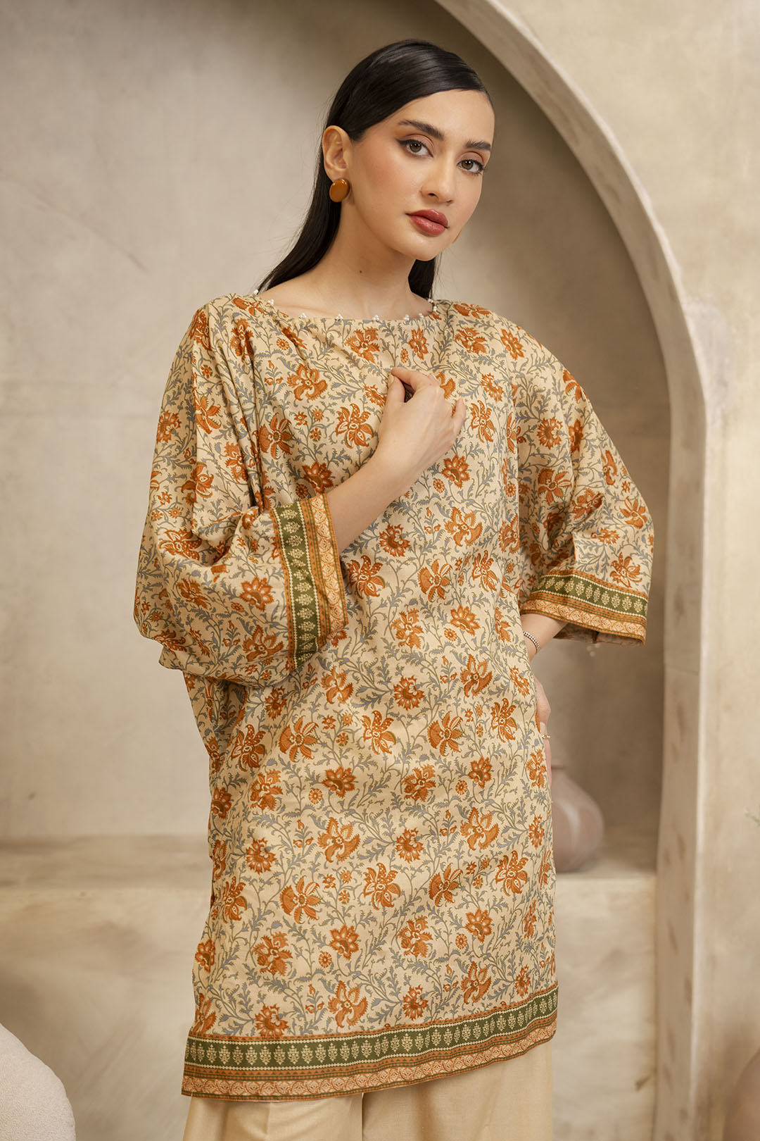 Zellbury | Unstitched 2 Piece Lawn | Shirt Shalwar - 0097 -  Zellbury Women Essential Unstitched - Original Designer Dress - House of Maryam