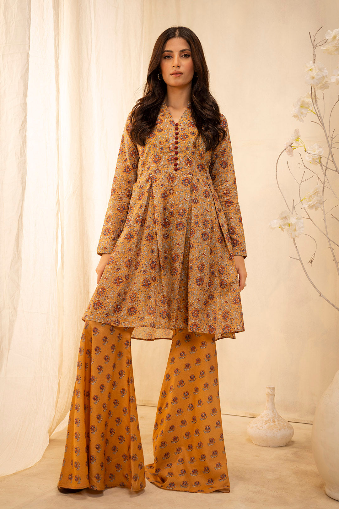 Zellbury | Unstitched 2 Piece Lawn | Shirt Shalwar - 0101 -  Zellbury Women Essential Unstitched - Original Designer Dress - House of Maryam