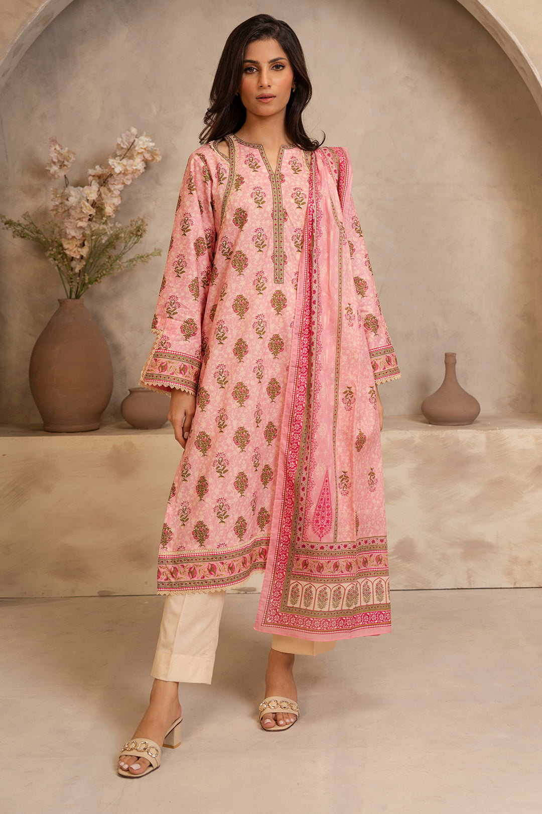 Zellbury | Unstitched 2 Piece Lawn | Shirt Dupatta - 0157 -  Zellbury Women Essential Unstitched - Original Designer Dress - House of Maryam