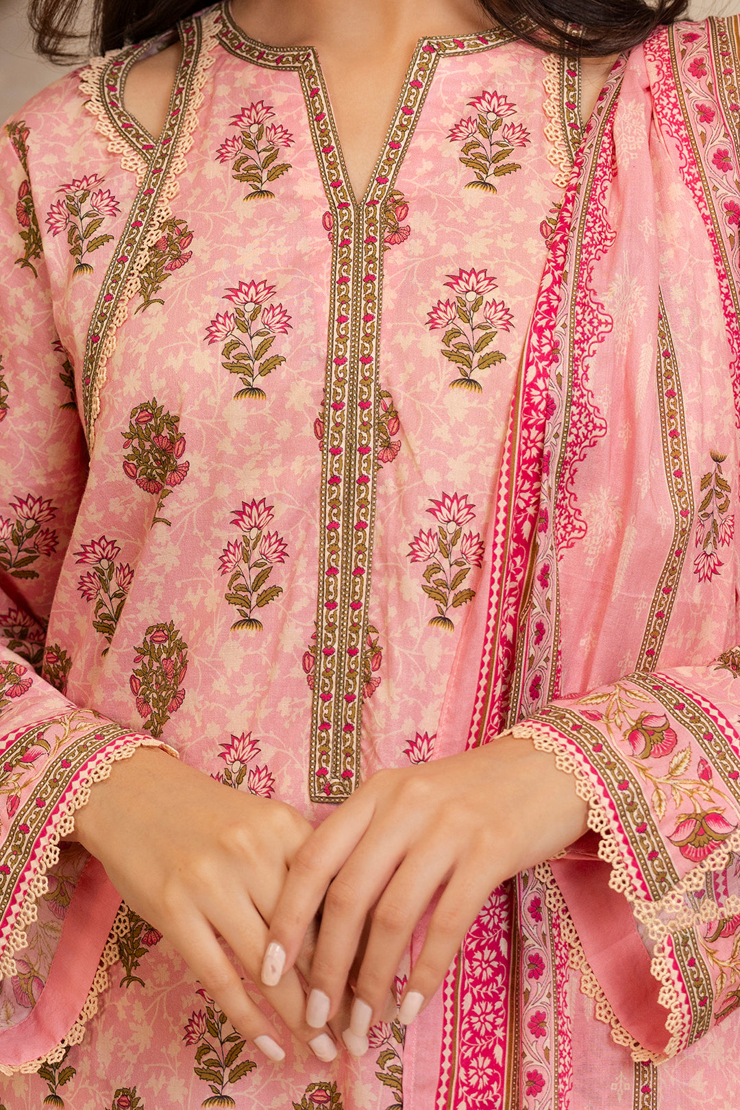 Zellbury | Unstitched 2 Piece Lawn | Shirt Dupatta - 0157 -  Zellbury Women Essential Unstitched - Original Designer Dress - House of Maryam