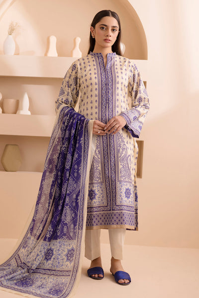 Zellbury | Unstitched 2 Piece Lawn | Shirt Dupatta - 0158 -  Zellbury Women Essential Unstitched - Original Designer Dress - House of Maryam