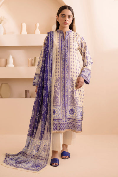 Zellbury | Unstitched 2 Piece Lawn | Shirt Dupatta - 0158 -  Zellbury Women Essential Unstitched - Original Designer Dress - House of Maryam