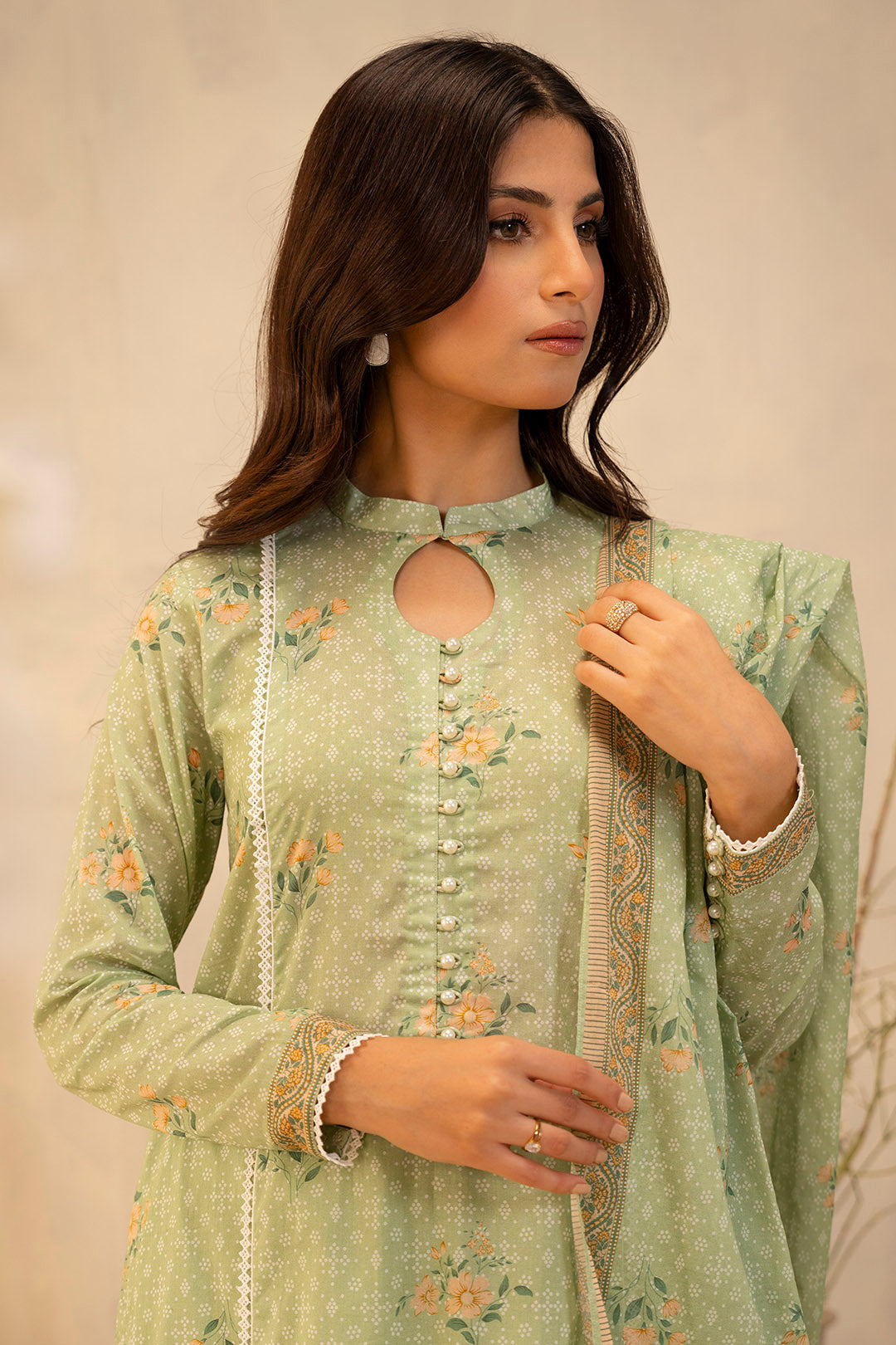 Zellbury | Unstitched 3 Piece Lawn | Shirt Shalwar Dupatta - 0025 -  Zellbury Women Essential Unstitched - Original Designer Dress - House of Maryam