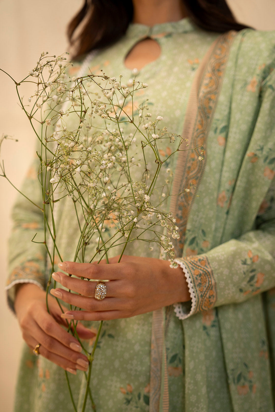 Zellbury | Unstitched 3 Piece Lawn | Shirt Shalwar Dupatta - 0025 -  Zellbury Women Essential Unstitched - Original Designer Dress - House of Maryam