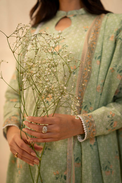 Zellbury | Unstitched 3 Piece Lawn | Shirt Shalwar Dupatta - 0025 -  Zellbury Women Essential Unstitched - Original Designer Dress - House of Maryam