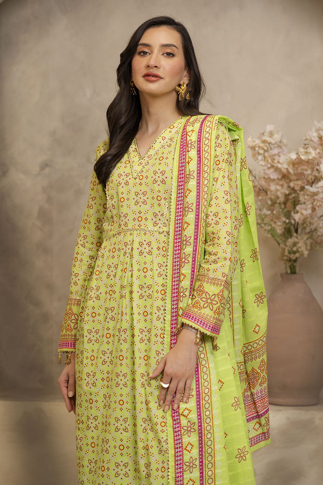 Zellbury | Unstitched 3 Piece Lawn | Shirt Shalwar Dupatta - 0121 -  Zellbury Women Essential Unstitched - Original Designer Dress - House of Maryam
