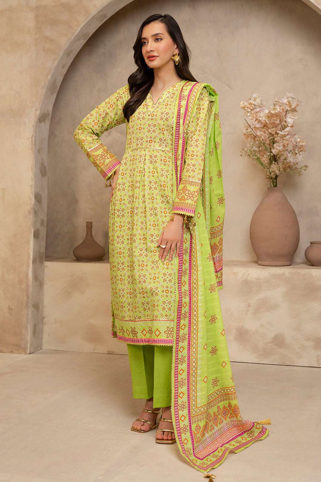 Zellbury | Unstitched 3 Piece Lawn | Shirt Shalwar Dupatta - 0121 -  Zellbury Women Essential Unstitched - Original Designer Dress - House of Maryam