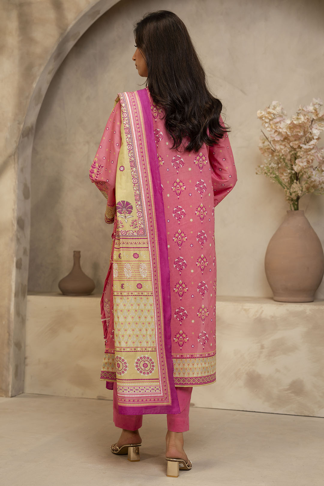 Zellbury | Unstitched 3 Piece Lawn | Shirt Shalwar Dupatta - 0122 -  Zellbury Women Essential Unstitched - Original Designer Dress - House of Maryam