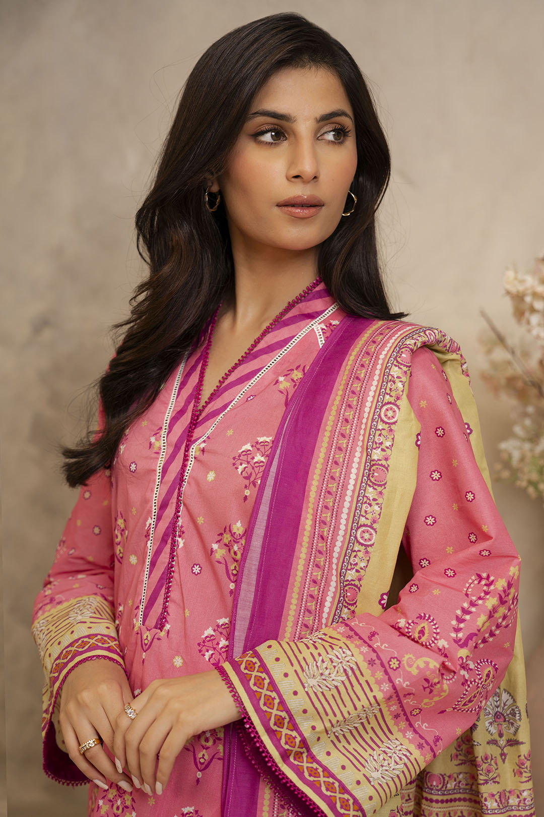 Zellbury | Unstitched 3 Piece Lawn | Shirt Shalwar Dupatta - 0122 -  Zellbury Women Essential Unstitched - Original Designer Dress - House of Maryam