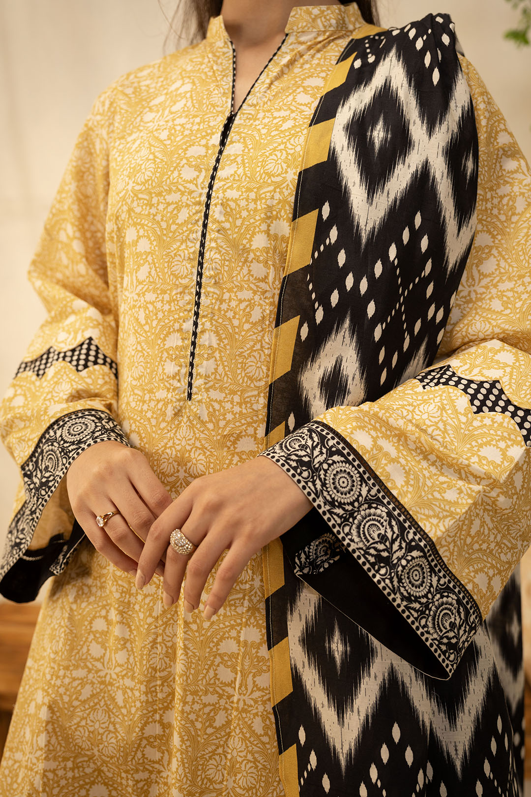 Zellbury | Unstitched 3 Piece Lawn | Shirt Shalwar Dupatta - 0130 -  Zellbury Women Essential Unstitched - Original Designer Dress - House of Maryam