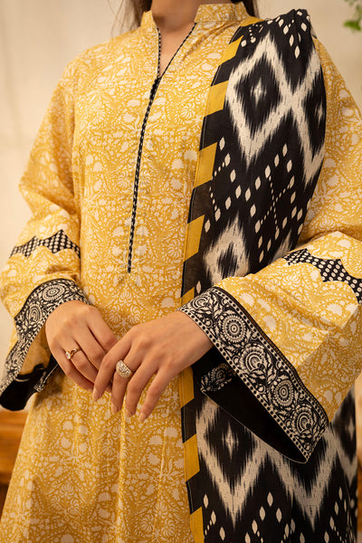 Zellbury | Unstitched 3 Piece Lawn | Shirt Shalwar Dupatta - 0130 -  Zellbury Women Essential Unstitched - Original Designer Dress - House of Maryam
