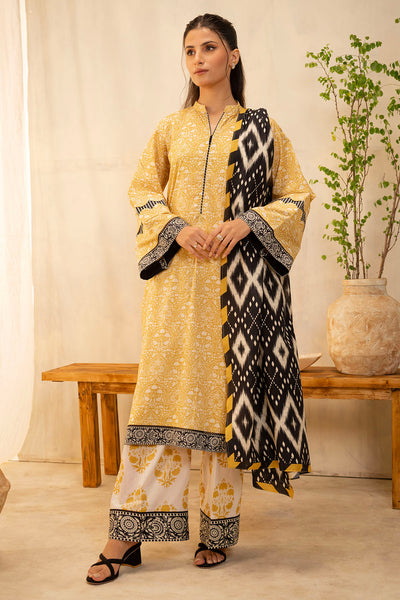 Zellbury | Unstitched 3 Piece Lawn | Shirt Shalwar Dupatta - 0130 -  Zellbury Women Essential Unstitched - Original Designer Dress - House of Maryam