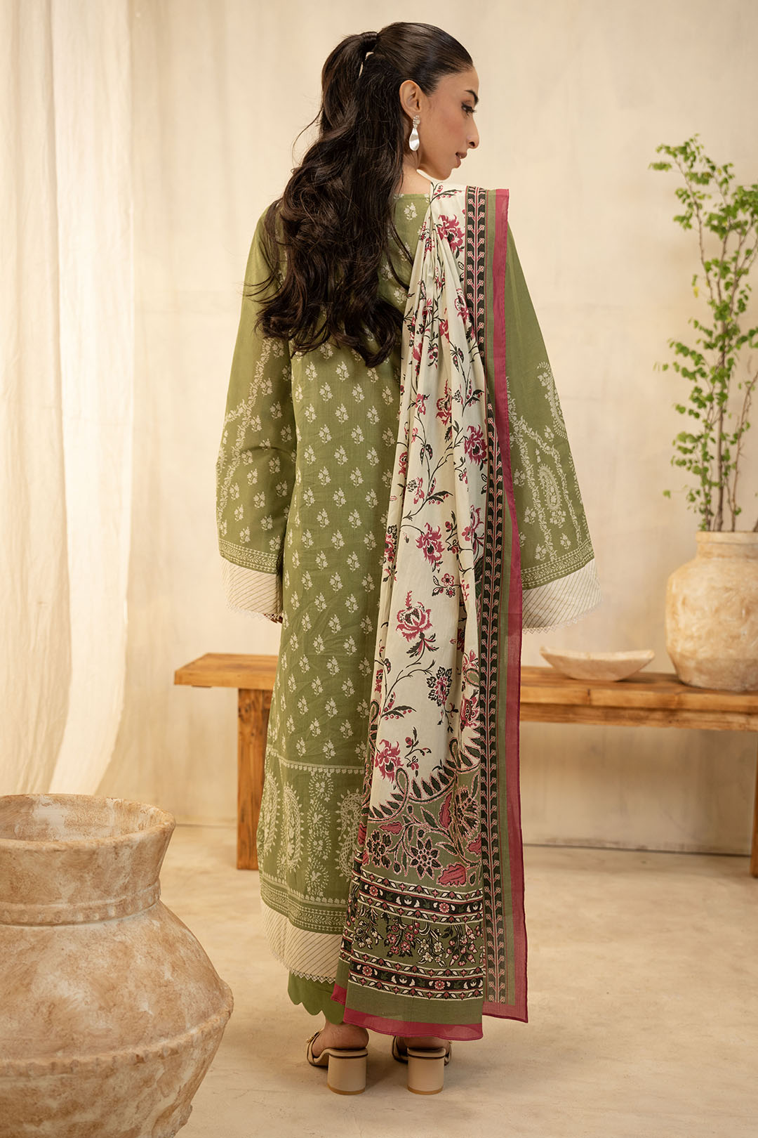 Zellbury | Unstitched 3 Piece Lawn | Shirt Shalwar Dupatta - 0134 -  Zellbury Women Essential Unstitched - Original Designer Dress - House of Maryam