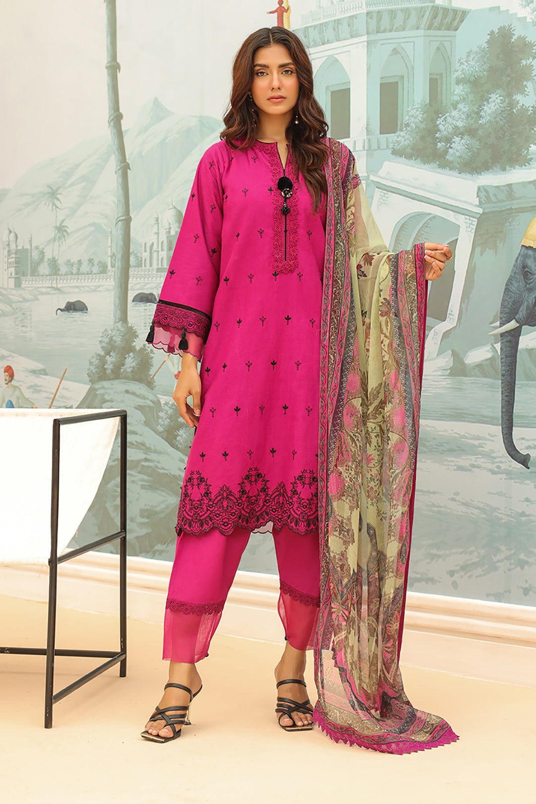 Zellbury | Unstitched 3 Piece Khaddar | Embroidered Shirt Shalwar Dupatta - 0772 -  Zellbury Women Signature Unstitched - Original Designer Dress - House of Maryam