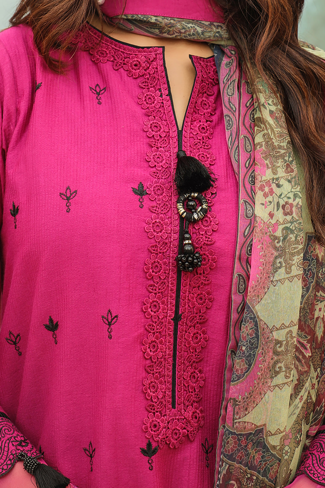 Zellbury | Unstitched 3 Piece Khaddar | Embroidered Shirt Shalwar Dupatta - 0772 -  Zellbury Women Signature Unstitched - Original Designer Dress - House of Maryam