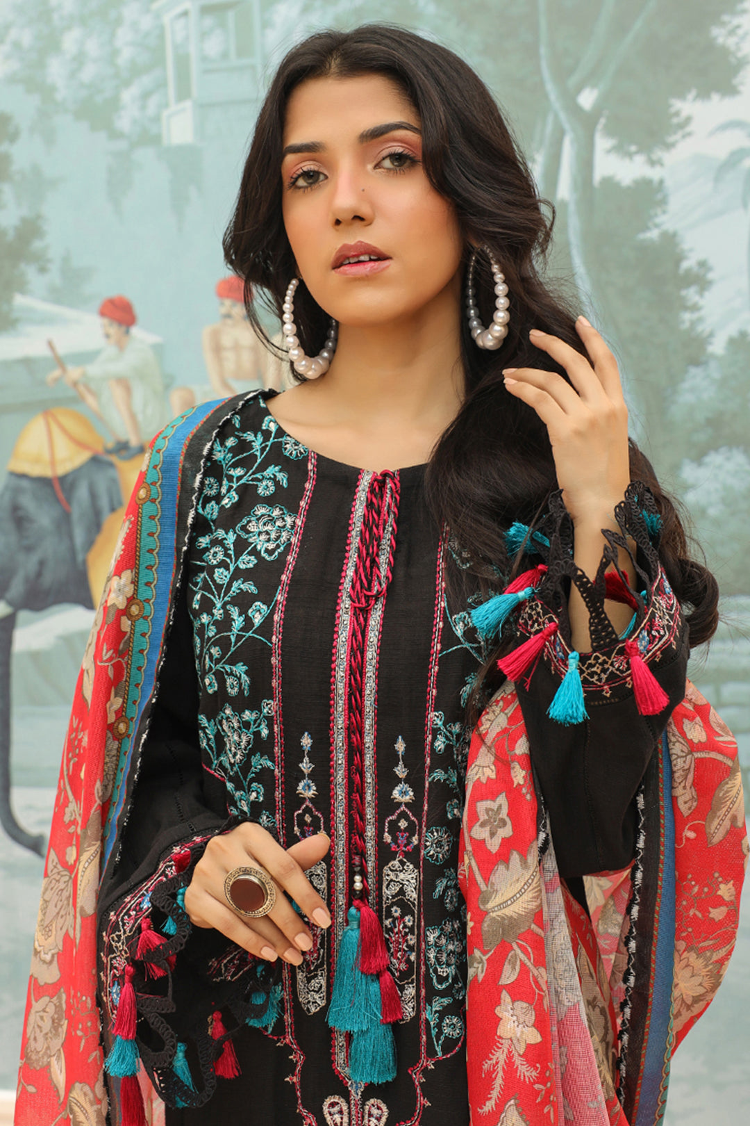 Zellbury | Unstitched 3 Piece Khaddar | Embroidered Shirt Shalwar Dupatta - 0776 -  Zellbury Women Signature Unstitched - Original Designer Dress - House of Maryam