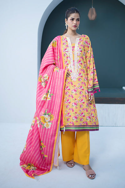 Zellbury | Unstitched 3 Piece Viscose | Embroidered Shirt Shalwar Dupatta - 0837 -  Zellbury Women Essential Unstitched - Original Designer Dress - House of Maryam