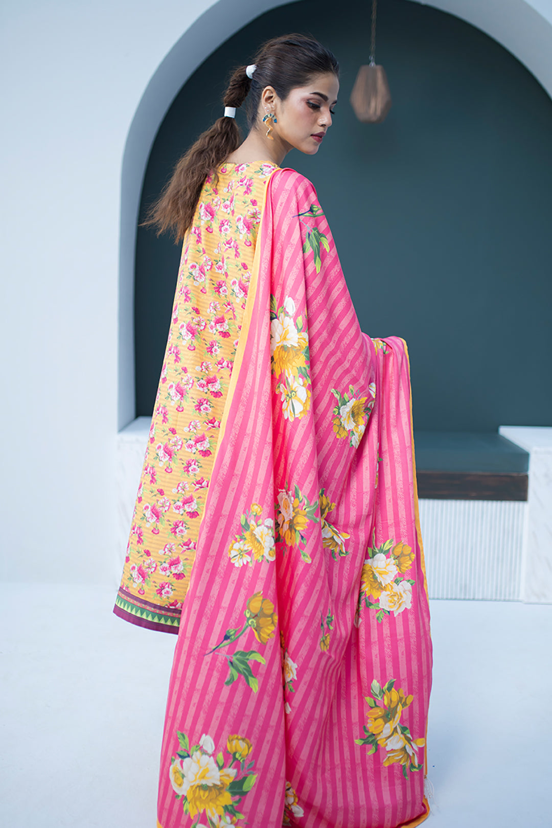 Zellbury | Unstitched 3 Piece Viscose | Embroidered Shirt Shalwar Dupatta - 0837 -  Zellbury Women Essential Unstitched - Original Designer Dress - House of Maryam