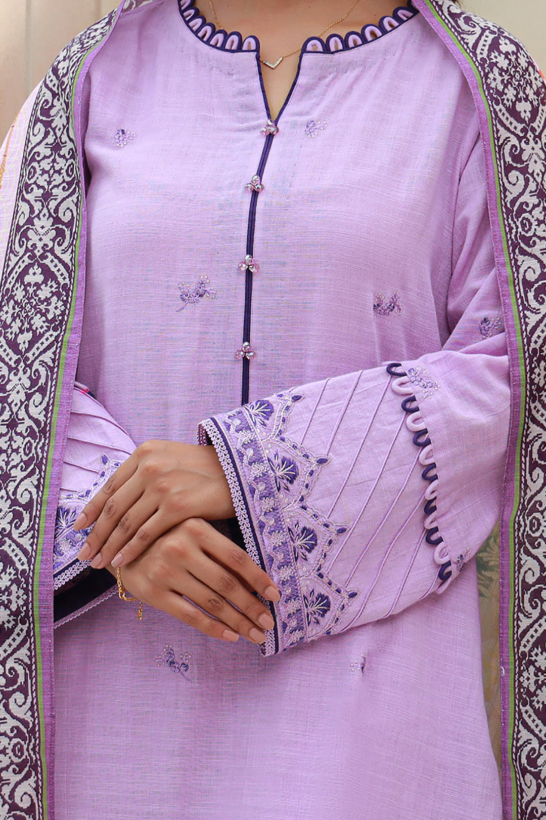 Zellbury | Unstitched 3 Piece Khaddar | Embroidered Shirt Shalwar Dupatta - 0854 -  Zellbury Women Signature Unstitched - Original Designer Dress - House of Maryam