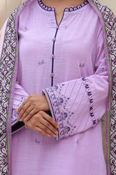 Zellbury | Unstitched 3 Piece Khaddar | Embroidered Shirt Shalwar Dupatta - 0854 -  Zellbury Women Signature Unstitched - Original Designer Dress - House of Maryam