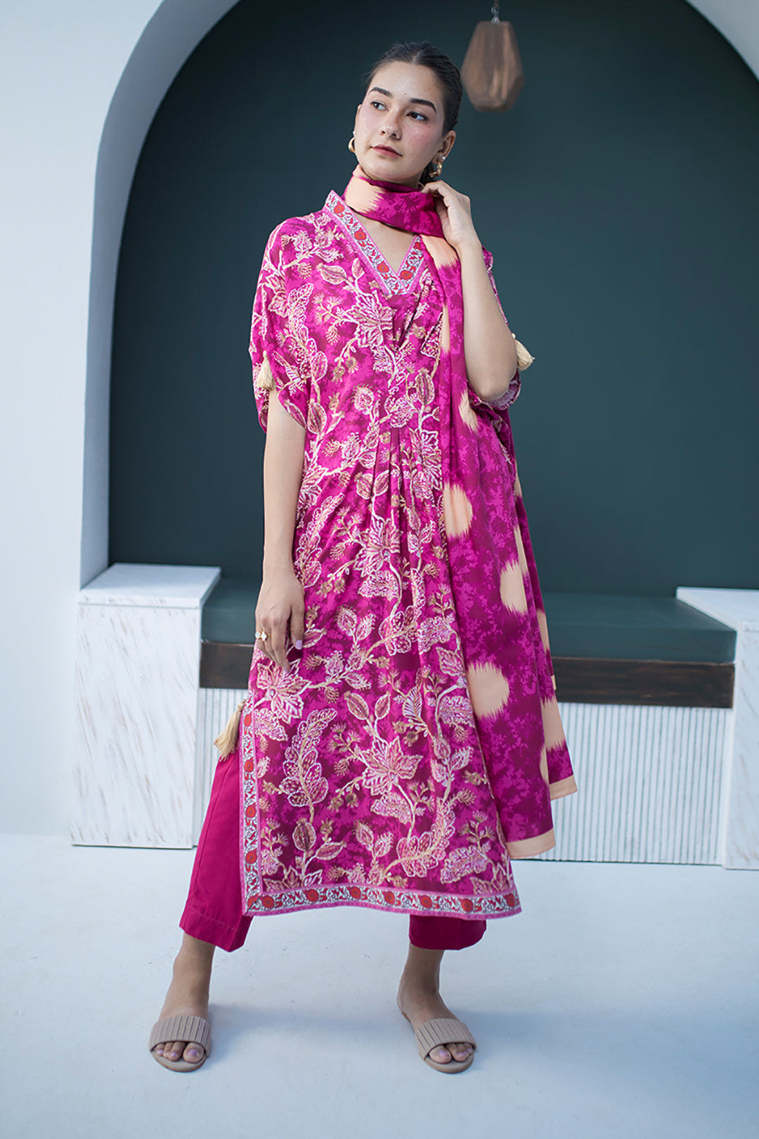 Zellbury | Unstitched 3 Piece Viscose | Shirt Shalwar Dupatta - 0819 -  Zellbury Women Essential Unstitched - Original Designer Dress - House of Maryam