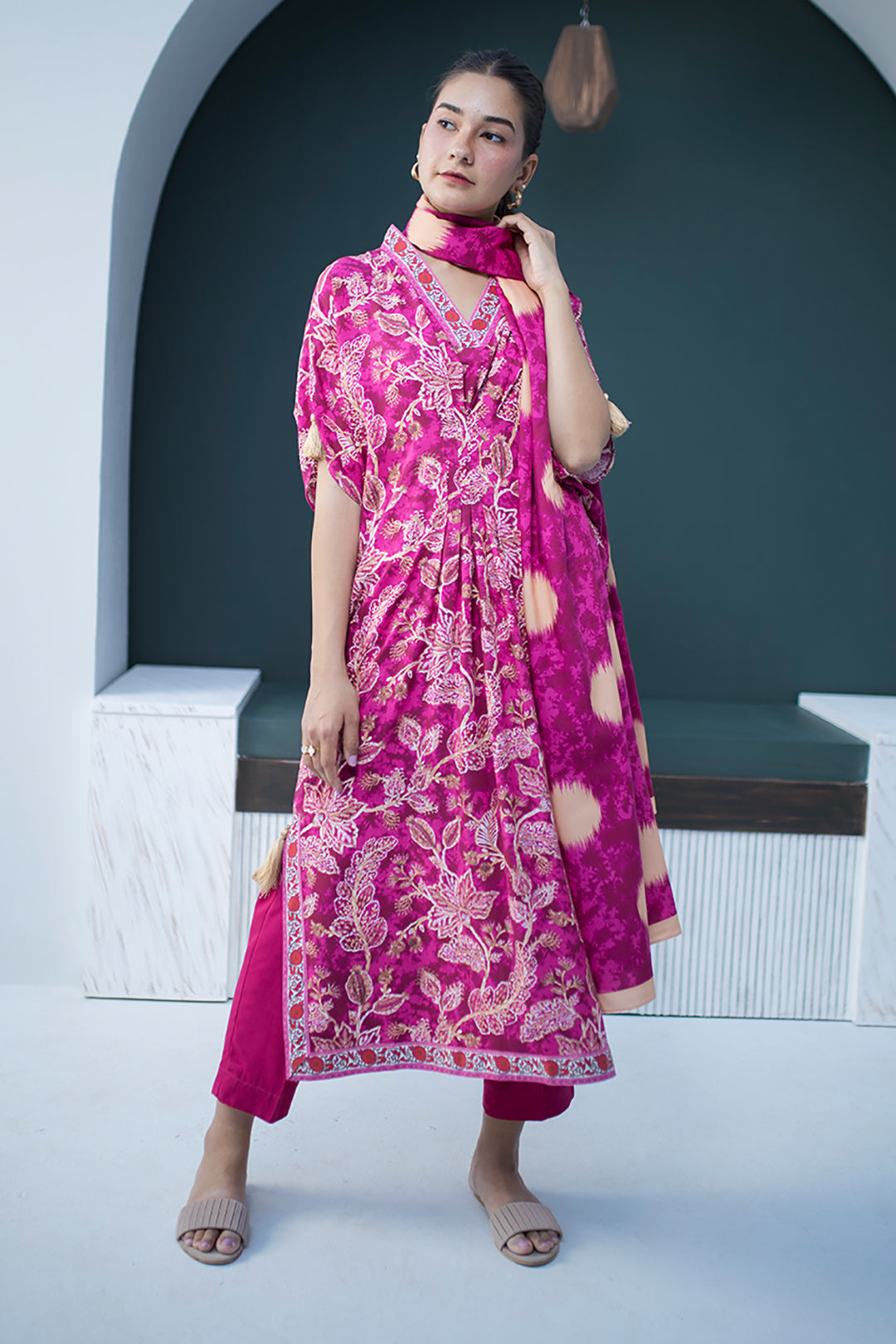 Zellbury | Unstitched 3 Piece Viscose | Shirt Shalwar Dupatta - 0819 -  Zellbury Women Essential Unstitched - Original Designer Dress - House of Maryam