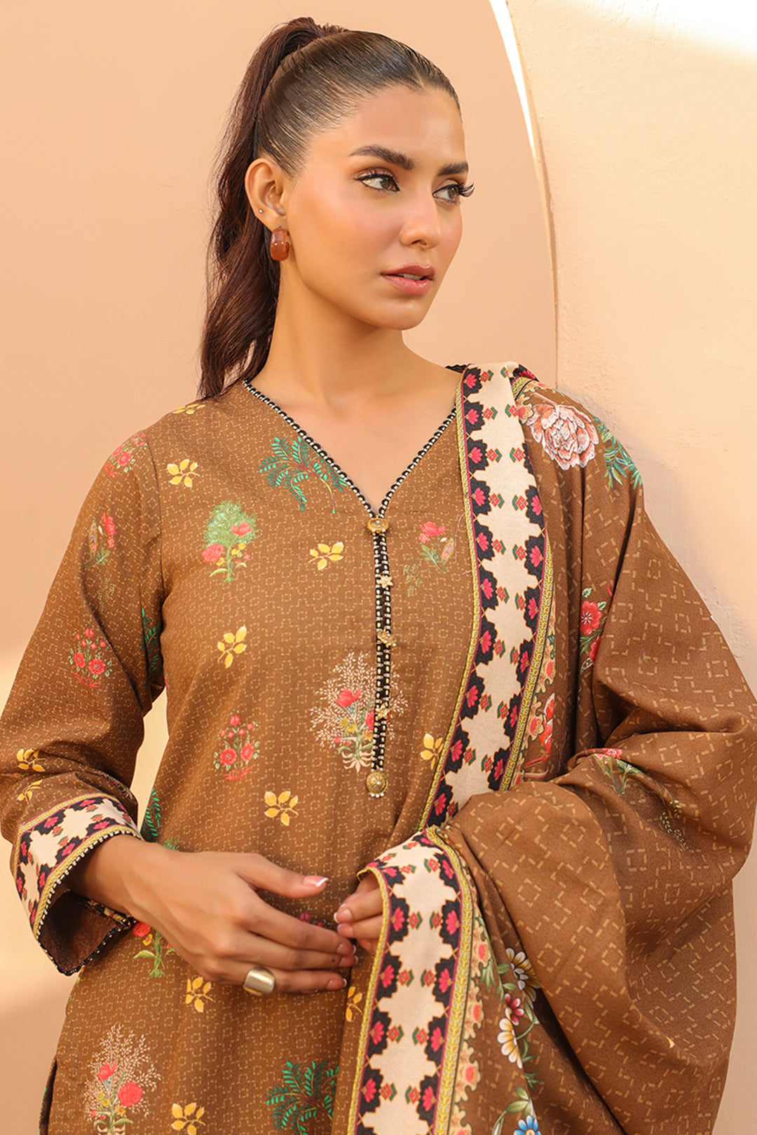 Zellbury | Unstitched 3 Piece Khaddar | Shirt Shalwar Dupatta - 0829 -  Zellbury Women Essential Unstitched - Original Designer Dress - House of Maryam