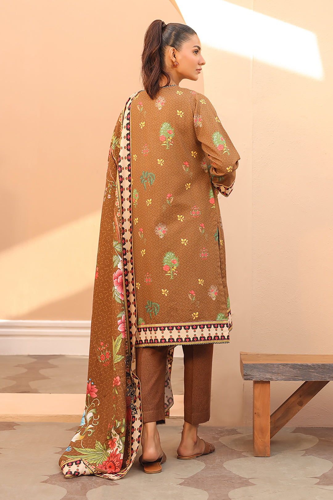 Zellbury | Unstitched 3 Piece Khaddar | Shirt Shalwar Dupatta - 0829 -  Zellbury Women Essential Unstitched - Original Designer Dress - House of Maryam