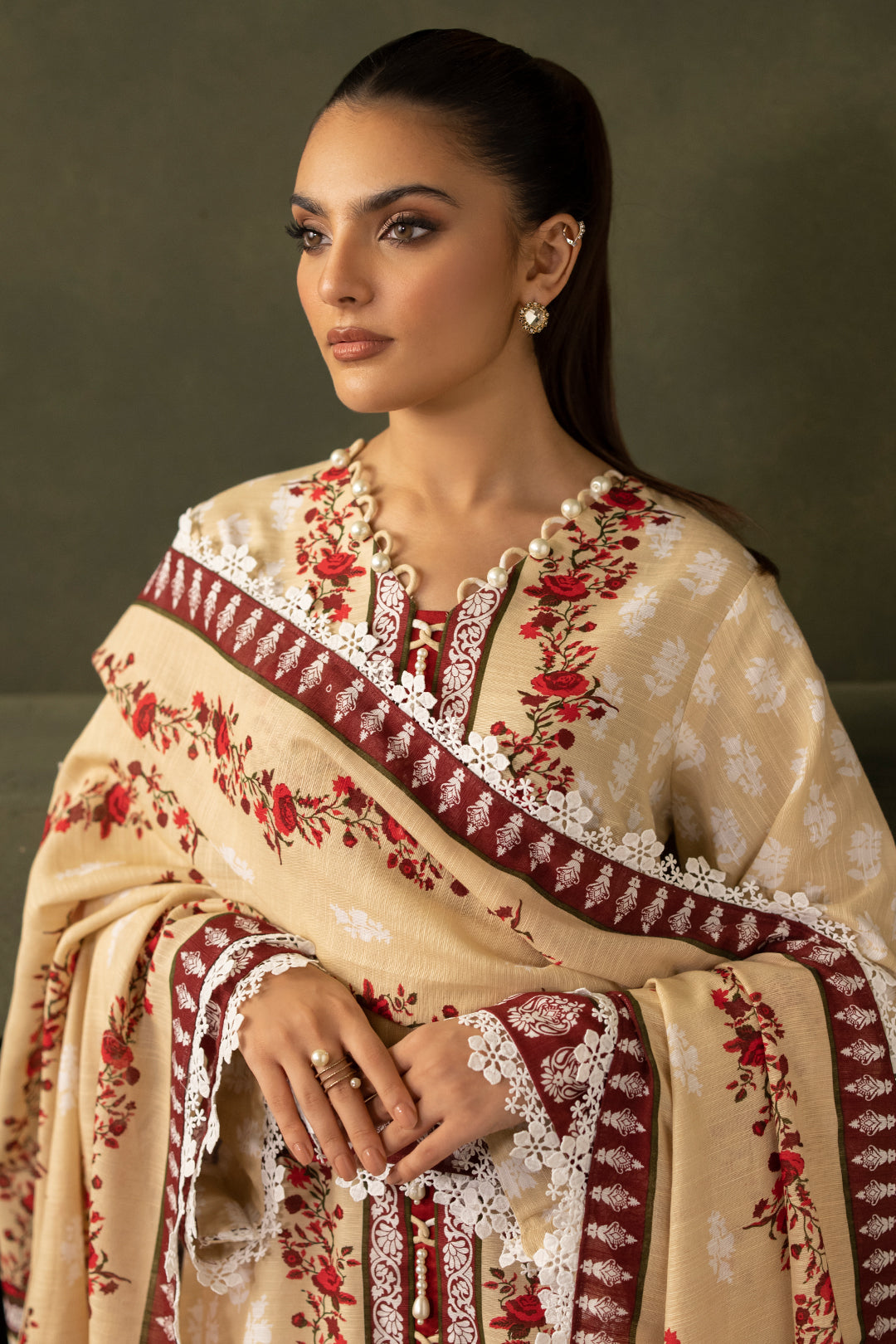 Zellbury | Unstitched 2 Piece Khaddar | Embroidered Shirt Dupatta - 0171 -  Zellbury Women Essential Unstitched - Original Designer Dress - House of Maryam