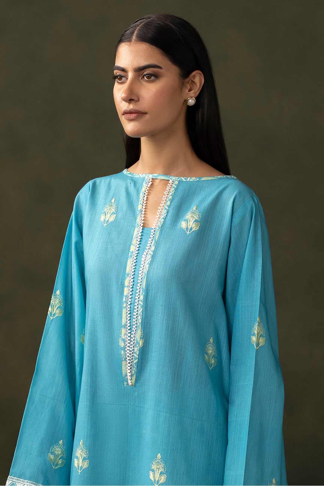 Zellbury | Unstitched 2 Piece Khaddar | Embroidered Shirt Shalwar - 0177 -  Zellbury Women Essential Unstitched - Original Designer Dress - House of Maryam