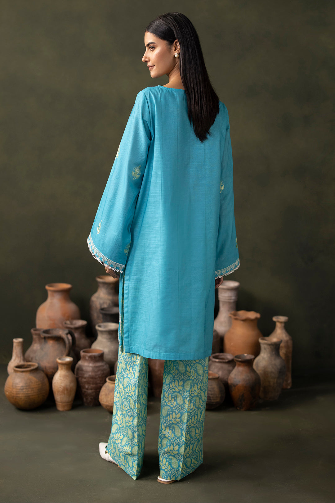Zellbury | Unstitched 2 Piece Khaddar | Embroidered Shirt Shalwar - 0177 -  Zellbury Women Essential Unstitched - Original Designer Dress - House of Maryam