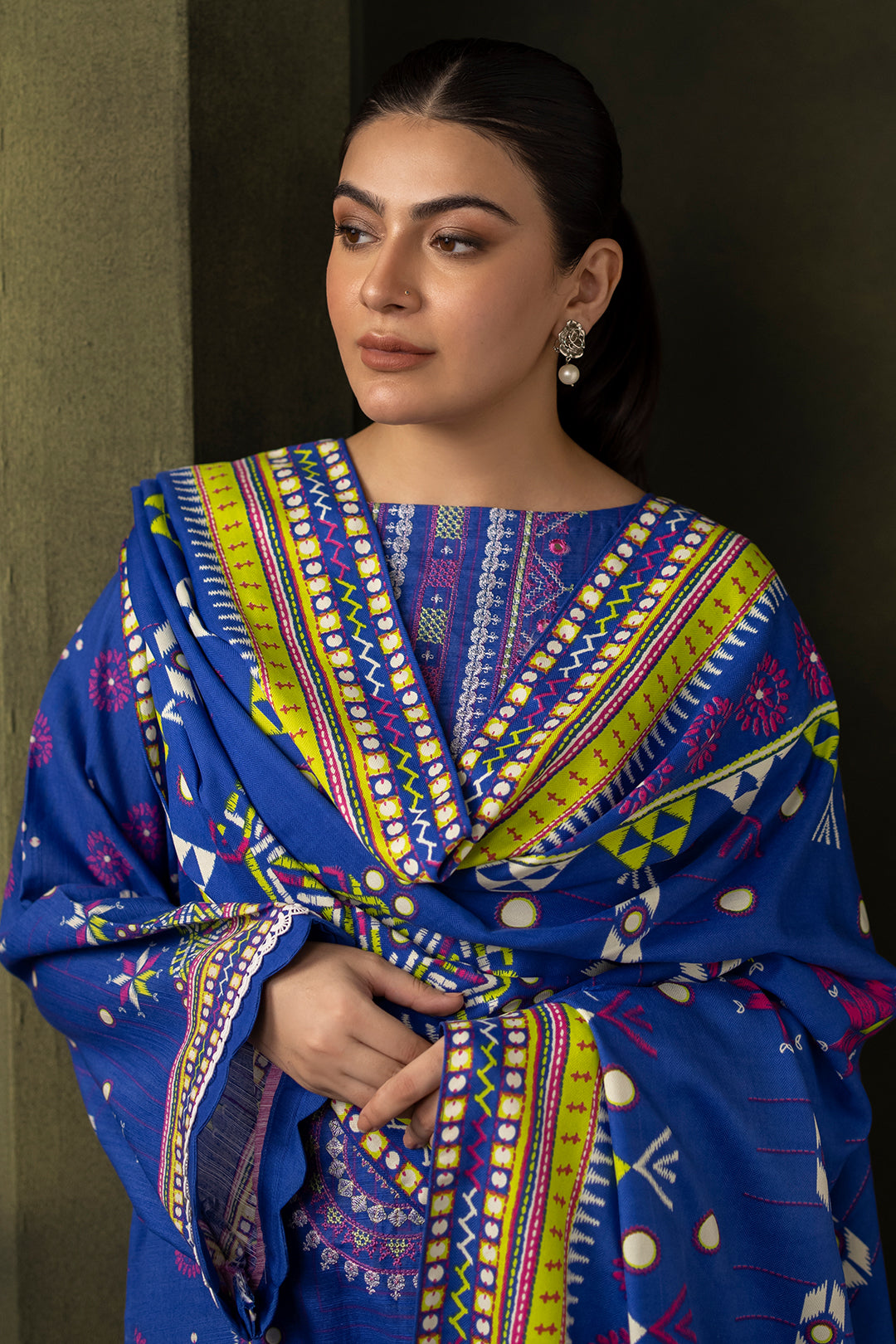 Zellbury | Unstitched 2 Piece Khaddar | Embroidered Shirt Dupatta - 0180 -  Zellbury Women Essential Unstitched - Original Designer Dress - House of Maryam