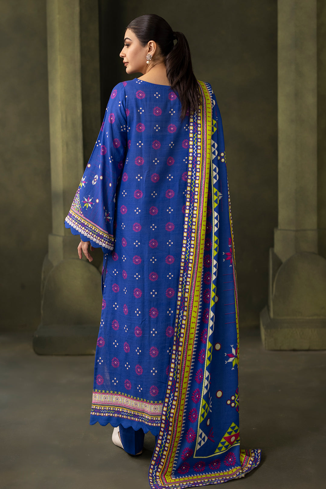 Zellbury | Unstitched 2 Piece Khaddar | Embroidered Shirt Dupatta - 0180 -  Zellbury Women Essential Unstitched - Original Designer Dress - House of Maryam